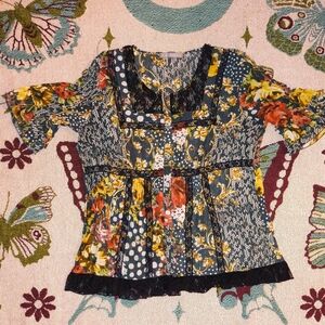 Floral Patchwork Women's Top